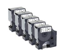 Cinta de etiquetas negra sobre blanca de 24 mm 53713 Compatible con cinta D1 53713 Suministros de impresora para el número de pieza 53713 Compatible con LabelManager 450 500TS(5PK Black on White)