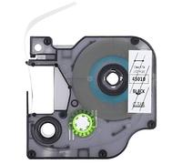 Cinta de Etiquetas para Impresora D1, 12mm Negro sobre Fondo Transparente, 7 Metros - Resistente a Altas Temperaturas, Durabilidad Prolongada, Impresión Clara y Nítida