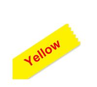 Cinta de Etiquetas SS12KW ST9KW ST6KW Etiqueta | 6 9 12 18 24 mm de ancho, adecuado for equipos de impresión 300 400 600P 700(Red on Yellow,9mm)