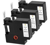 Cinta de Etiquetas Yuanqimm Compatible para Dymo D1 45013 S0720530 12mm x 7m Negro sobre Blanco Label Tape para LabelManager 160 280 210D 360D 420P 500TS LabelPoint 150 250 LabelWriter 450 DUO, 3-Pack