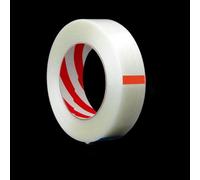 Cinta de fibra rayada para aislamiento de baterías de litio, cinta de fibra de vidrio transparente, adhesivo de un solo lado, sellado fijo, 30 mm de ancho, 25 m