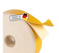 Cinta de fieltro autoadhesiva de 40 mm de ancho, 3 mm de grosor, 10 m de largo, color blanco, tiras de fieltro versátiles - Ideal como rollo de fieltro para sillas y muebles pesados