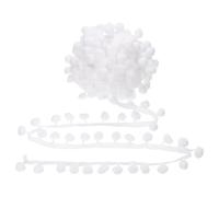 Cinta de flecos con pompones, decoración pequeña de felpa, encaje de poliéster, adornos para fundas de almohada, cortinas, decoración, costura, ribete de tela