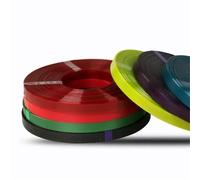 Cinta de fleje de plástico PET transparente de 25 m, resistente, for embalaje de cartón tejido, for encuadernación logística.(Yellow)