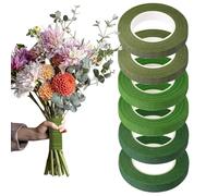 Cinta de floristería verde | Cinta de alambre de flores de 1,27 cm x 165 m para flores - 6 rollos de herramienta de bobinado para arte arreglo floral boda ramilletes florales proyectos hombres y