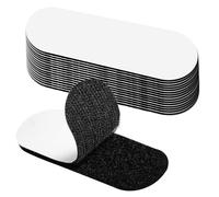 Cinta De Gancho Y Bucle (15 Pares), Adhesivo Fuerte Hook y Loop, Ancho Reutilizable Nylon Cinta Doble Cara para Oficina, Para Hogar y Oficina, 3 * 10cm, Oval negro