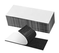 Cinta De Gancho Y Bucle (15 Pares), Adhesivo Fuerte Hook y Loop, Ancho Reutilizable Nylon Cinta Doble Cara para Oficina, Para Hogar y Oficina, 3 * 10cm, Cuadrado negro