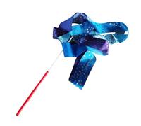 Cinta de gimnasia - Serpentina de danza con degradado de estrella dorada | de cinta rítmica artística - Accesorio de rendimiento giratorio para práctica de ballet, gimnasio, juegos escolares