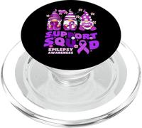 Cinta de gnomo de Conciencia sobre la Epilepsia de Support Squad Flower Groovy PopSockets PopGrip para MagSafe