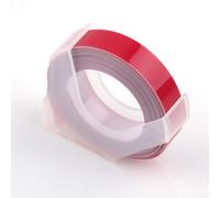 Cinta de grabado en relieve para etiquetadoras, 6 mm x 3 metros, multicolor para DYMO 12813, 12814, 1610, 1540, 1535, 1575, 17266 y para MOTEX (rojo)