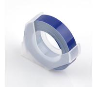 Cinta de grabado en relieve para etiquetadoras, 6 mm x 3 metros, multicolor para DYMO 12813, 12814, 1610, 1540, 1535, 1575, 17266 y para MOTEX (azul)