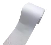 Cinta de grogrén - 5 metros - para regalos, coser, decoración de fiestas, eventos, bodas, Navidad, manualidades, lazos de doble cara, muchos colores (50 mm, blanco)