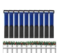 Cinta de guirnalda navideña para barandilla de escalera | 10 piezas corona plantas correas soportes | Bridas de cable para plantas, para puerta exterior y puerta y ramas, jardín vegetal