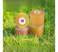 Cinta de injerto de polietileno para propagación de plantas, biodegradable y resistente a la intemperie, con soporte curativo transparente, rollo verde de 6 cm de ancho