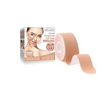 Cinta de kinesiología de 2,5 cm x 5 m para cara, cuello, ojos, levantamiento, calcomanía, parches elásticos, cinta de estiramiento facial para bandas de cuello y cara