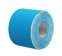Cinta de kinesiología elástica transpirable de 5 cm x 5 m para terapia deportiva, liberación muscular y soporte biomecánico durante el entrenamiento (azul lago)