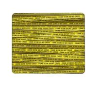 Cinta De La Escena del Crimen Alfombrilla De Escritorio Bordes Cosidos Mouse Pad Lavable Mousepad para Pc Gaming Ordenador 25X30Cm