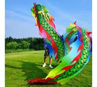 Cinta de lanzamiento de dragón Poi for ejercicios al aire libre, serpentina de dragón fluida con cabeza de dragón 3D realista, entrenamiento físico de baile de dragón Poi for espacios abiertos(Colorfu