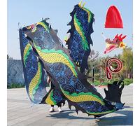 Cinta de lanzamiento de poi de dragón negro, serpentinas de dragón for danza deportiva al aire libre, cometas Wu Long, cintas de dragón giratorias for personas mayores for parques, patios y plazas.(8
