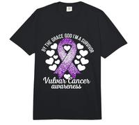 Cinta de Lavanda para concientización sobre el cáncer de Vulva Soy un sobreviviente Comfort Colors Adult Heavyweight T-Shirt