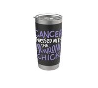 Cinta de lavanda para sobrevivientes de cáncer Vaso térmico de acero inoxidable de doble pared