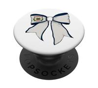 Cinta de Lazo de Coqueta con Bandera del Estado de Virginia Occidental PopSockets PopGrip Adhesivo