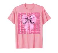 Cinta de Lazo de Coqueta para Profesora de matemáticas de Regreso a la Escuela Camiseta