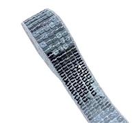 Cinta de lentejuelas, Adorno de lentejuelas 25mm Multicolor 2-5 yardas vestido ropa tocado accesorios boda nupcial(04,2 yards)