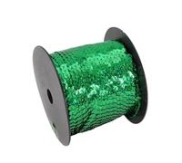 Cinta de lentejuelas, Cinta de lentejuelas redondas planas 6 mm 5/100 yardas(1 Green,5 Yards)