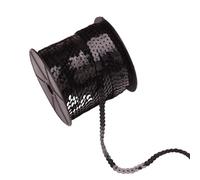 Cinta de lentejuelas, Cinta de lentejuelas redondas planas 6 mm 5/100 yardas(7 Black,100 Yards)