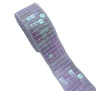 Cinta de lentejuelas para ribetes, Ajuste de lentejuelas 25 mm ancho multicolor 2-5 yardas for accesorios boda vestido(05,5 yards)