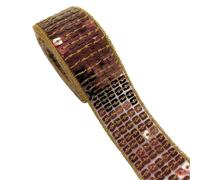 Cinta de lentejuelas para ribetes, Ajuste de lentejuelas 25 mm ancho multicolor 2-5 yardas for accesorios boda vestido(16,2 yards)