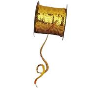 Cinta de lentejuelas, Tira de lentejuelas planas resistentes a la intemperie, 6 mm ancho, elásticas y circulares, for disfraces manualidades (1 unidad)