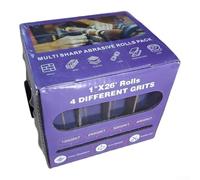 Cinta de lija abrasiva, papel de lija de pulido, rollo de lijado con respaldo de tela, aluminio de alta precisión, antiobstrucción para madera metálica, 25 mm x 8 m, morado (A)