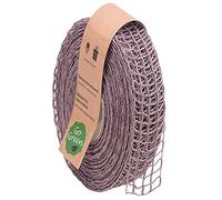 Cinta de malla de lino de 20 m x 25 mm, 100 % biodegradable, respetuosa con el medio ambiente, cinta decorativa de lino natural, para regalo, decoración de mesa, invierno, verano