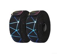 Cinta de manillar de bicicleta de poliuretano + EVA antideslizante que absorbe los golpes para ciclismo de carretera, 2100 mm x 30 mm, envoltura autoadhesiva con tapones finales, juego de 2 rollos