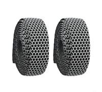 Cinta de manillar de EVA transpirable para ciclismo, rollo de envoltura de barra antideslizante que absorbe los golpes, agarre elástico ligero con bloques, 2150 mm de longitud, negro (blanco)