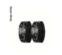 Cinta de manillar para ciclista de carretera, juego de 2 piezas, negra y blanca