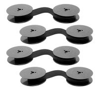 Cinta de máquina de escribir GR-4 compatible con Olivetti, 2 cinta de máquina de escribir de nailon, cinturón bicolor, rojo y negro, alargado de 8 metros (4 negro)