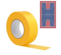 Cinta de marcado de piso: cinta deportiva de seguridad, cinta de línea de límite de corte | Tiras de piso atlético versátiles, de adherencia resistente al desgaste, adhesivo estable UV, co