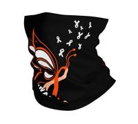 Cinta De Mariposa para La Concienciación sobre El Cáncer De Leucemia Unisex Snood Elástica Pasamontañas Protección UV Bufanda Tubular para Correr Invierno Senderismo Ciclismo