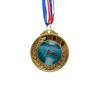 Cinta de medalla de ganador del premio oceánico, diseño de tortuga marina y ciencia, imagen de la naturaleza, primer lugar
