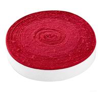 Cinta de microfibra de 10 metros para raquetas de bádminton y tenis con diseño antideslizante y absorbe la humedad (rojo)