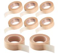 Cinta de Microporos Flexible,Cinta Transpirable y Flexible para Nariz - 8 Rollos, Color Beige, 1.25cm x 9.14m (6 Rollos) y 2.5cm x 9.14m (2 Rollos) - Ideal para Uso Diario