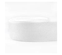 Cinta de nailon polipropileno PP 5 metros, 20 a 50 mm, for correas cinturón, collares perro, arneses, bandas for exteriores, prendas vestir, cintas for zapatos(White,38mm)