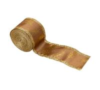 Cinta de Navidad brillante, rollos de cinta metálica navideña, 5 cm x 5 m cada uno, diseño de agujas de pino con purpurina para envolver regalos, lazos de árboles y decoraciones navideñas