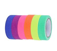 Cinta de Neón Gaffer 6 Colores 15mm X 5m X 6 Rollos Fluorescentes UV Blacklight Glow in The Dark Cinta para Resplandor Suministros de Fiesta