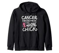 Cinta de Octubre Rosa de quimioterapia de sobreviviente de cáncer de Mama Sudadera con Capucha