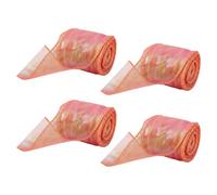 Cinta de organza iridiscente, 4 rollos de 10 yardas (6 cm) de gasa transparente, cintas para envolver regalos, para decoración de bodas, Navidad, ramos, decoración y lazos DIY