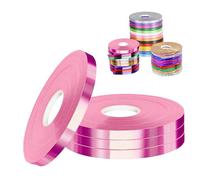 Cinta de oro rosa de 200 m para globos, 4 cintas de cuerda de globos de oro rosa, cinta brillante de 5 mm de oro rosa para envolver regalos, manualidades, lazos, fiesta de cumpleaños, boda, cinta de